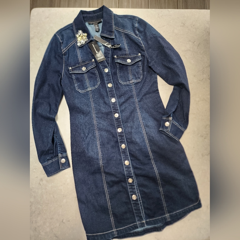 INC denim dress NWT